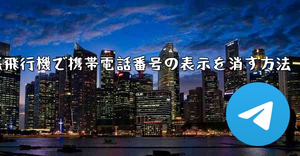 <b>紙飛行機で携帯電話番号の表示を消す方法</b> - 電報Windowsチュートリアルチュートリアル